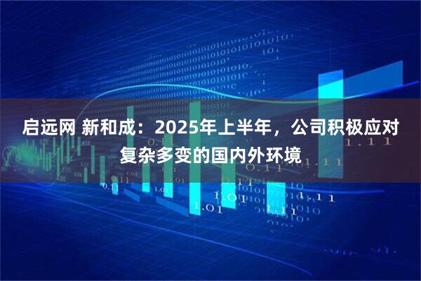 启远网 新和成：2025年上半年，公司积极应对复杂多变的国内外环境